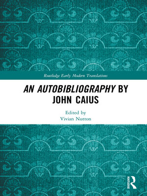 cover image of An Autobibliography by John Caius
